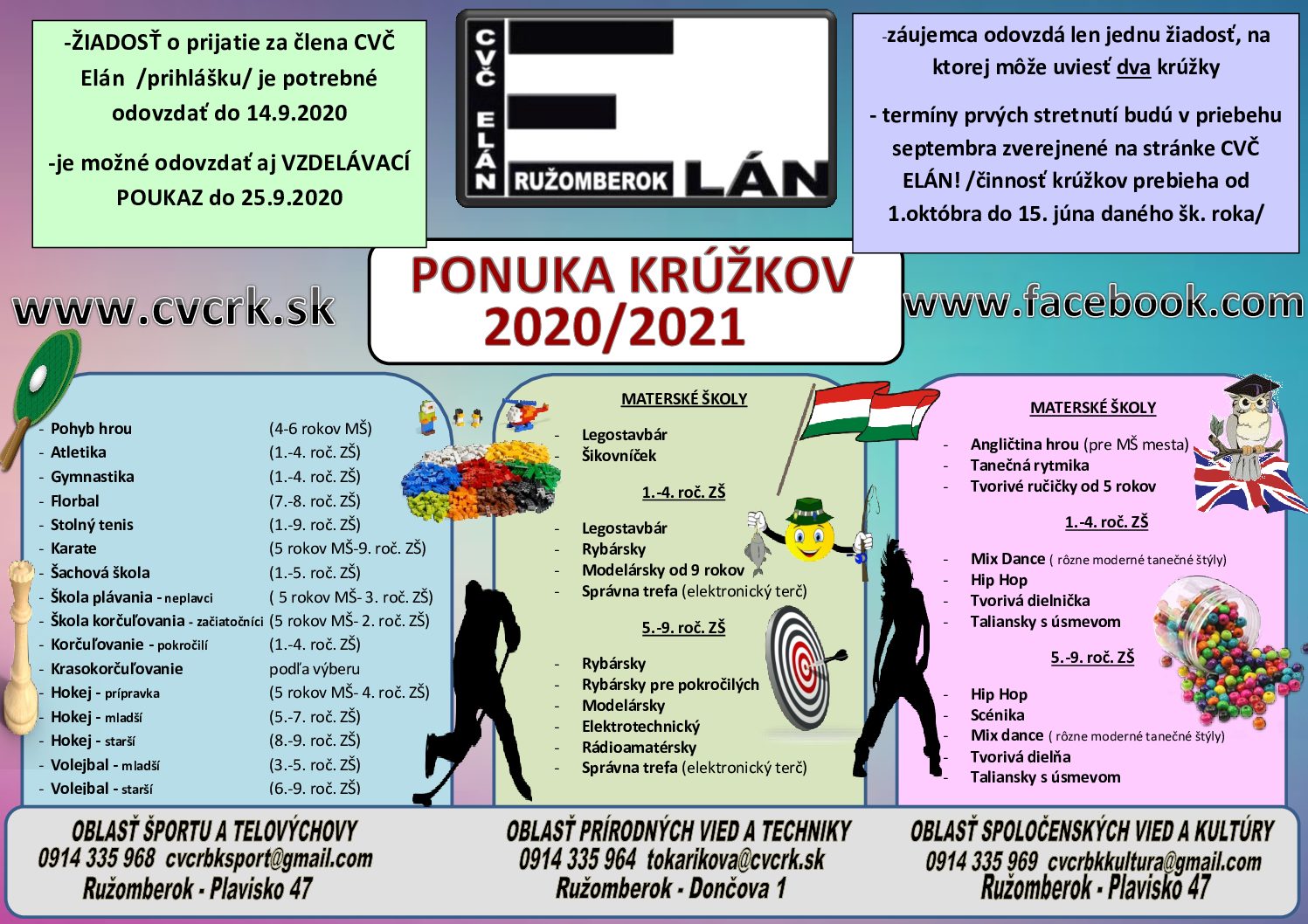 Ponuka krúžkov 2020/2021