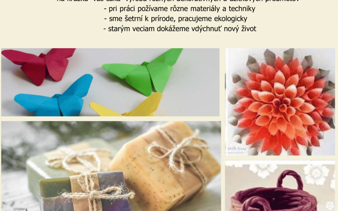 Pridaj sa k nám! – krúžok Tvorivé dielničky